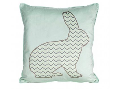 Velikonoční polštář RABBIT mátová 45x45 cm Mybesthome