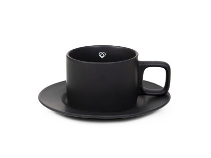 Šálek | MARIN | podšálek černý 0,2 l 885124