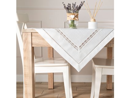 Dekorační ubrus SELVIA s krajkou 85x85 cm Mybesthome