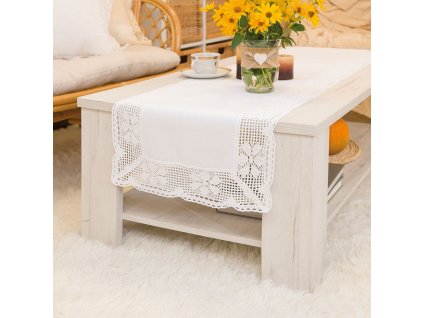 Ubrus - běhoun na stůl RACHELA s krajkou 38x140 cm Mybesthome