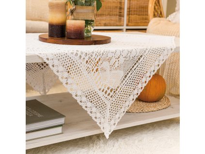 Dekorační ubrus INESS s krajkou 85x85 cm Mybesthome