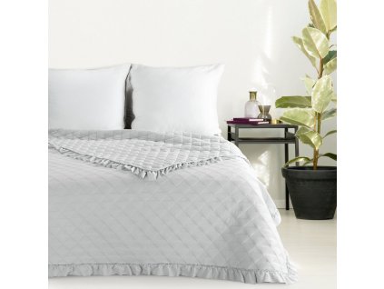 Přehoz na postel ROMANCE stříbrná 220x240 cm Mybesthome