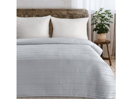 Přehoz na postel TATRAN stříbrná 220x240 cm Mybesthome