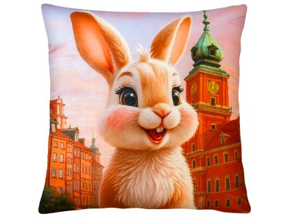 Dekorační polštář s motivem - ZAJÍČEK 40x40 cm Mybesthome