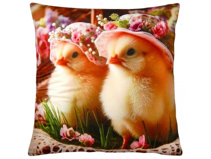 Velikonoční polštář KUŘÁTKA 40x40 cm  Mybesthome