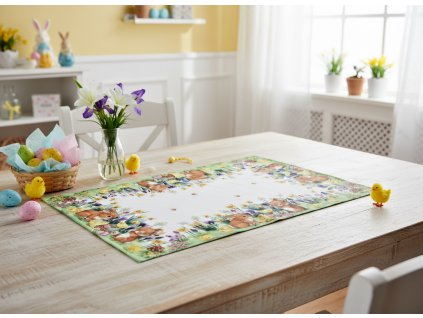 Velikonoční dekorační ozdobný ubrousek EASTERS FRIENDS 32x45 cm Mybesthome