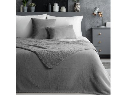 Přehoz na postel BELLA stříbrná 220x240 cm Mybesthome