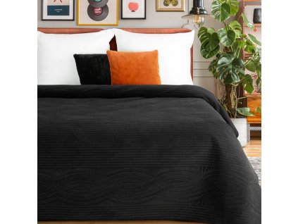 Přehoz na postel GRANAT černá 220x240 cm Mybesthome
