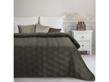 Přehoz na postel SOLUN tmavě šedá 220x240 cm Mybesthome