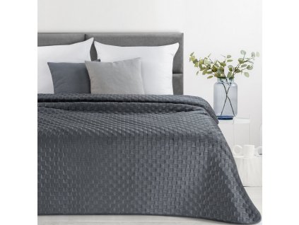 Přehoz na postel FAETANO tmavě šedá 220x240 cm Mybesthome