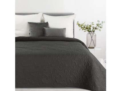 Přehoz na postel PENSA tmavě šedá 220x240 cm Mybesthome