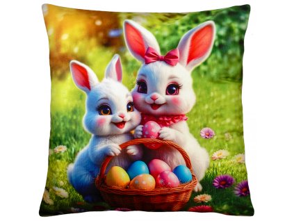 Velikonoční polštář PINK BUNNY 40x40 cm  Mybesthome