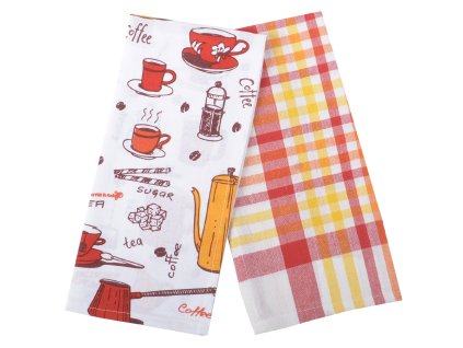Utěrky MACCHIATO, 2 KUSY, 100% bavlna, červená, 45x65 cm Essex