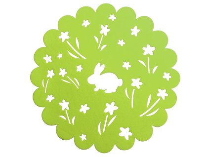 Velikonoční prostírání BUNNY zelená Ø 38 cm Mybesthome