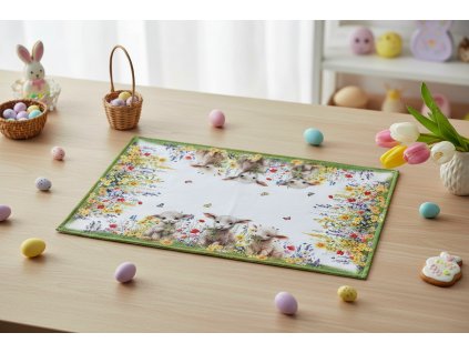 Velikonoční dekorační ozdobný ubrousek SHEEP 32x45 cm Mybesthome