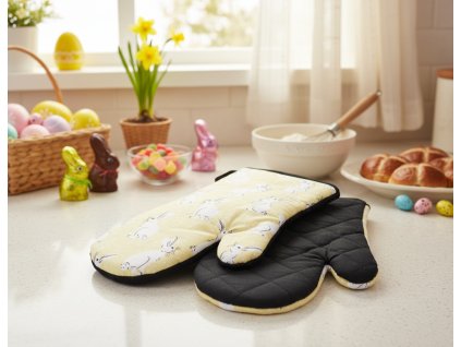 Kuchyňské bavlněné rukavice - chňapky WHITE RABBIT 100% bavlna 19x30 cm