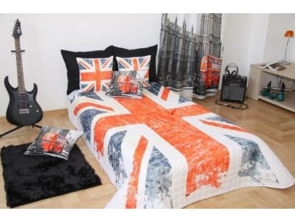 Přehoz na postel ENGLAND 160x200 cm vlajka Mybesthome
