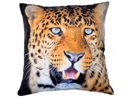 Polštář LEOPARD 101 MyBestHome 40x40cm fototisk 3D motiv leoparda