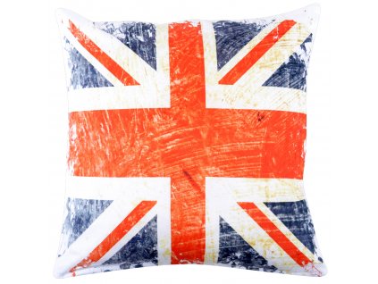 Polštář ENGLAND MyBestHome 40x40cm fototisk 3D motiv anglické vlajky