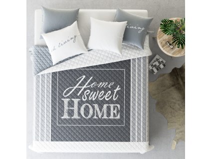 Přehoz na postel HOME SWEET 220x240 cm šedá Mybesthome