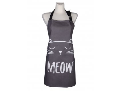 Kuchyňská bavlněná zástěra CATS, šedá, Essex, 100% bavlna