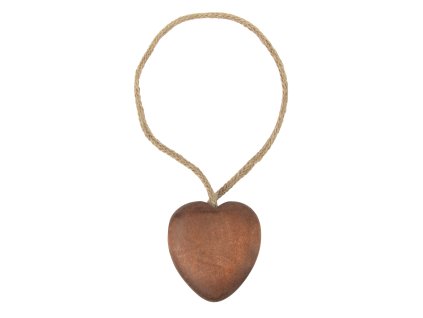 Dekorační ozdobná spona na závěsy s magnetem CUORE, hnědá, 5x6 cm Mybesthome