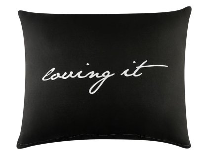 Polštář s výplní LOVING 50x60 cm, černá/bílá, 100% bavlna Mybesthome