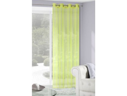 Dekorační síťovaná vzorovaná záclona LUCERA limonka 140x250 cm MyBestHome