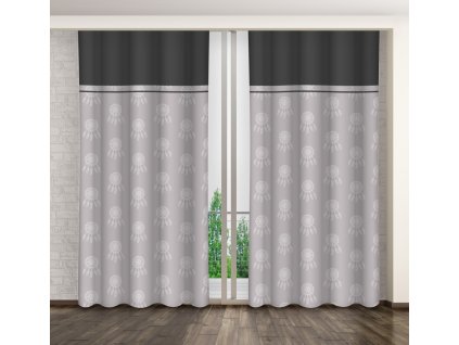 Dekorační závěs DROM TRAPPER 01 světle šedá/tmavě šedá 160x250 cm MyBestHome