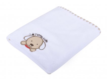 Dětská deka s aplikací DITA bílá 80x90 cm Mybesthome