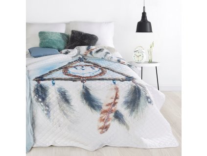 Přehoz na postel LAPAČ SNŮ - TEEPEE 200x220 cm šedá Mybesthome