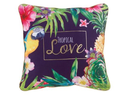 Polštář s výplní TROPICAL LIFE modrá 45x45 cm Mybesthome