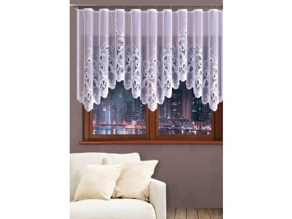 Dekorační oblouková krátká záclona JUSTI bílá 300x120 cm MyBestHome