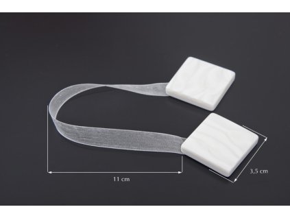Dekorační ozdobná spona na závěsy s magnetem CUBE bílá, 3,5x3,5 cm Mybesthome