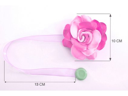 Dekorační ozdobná spona na závěsy s magnetem VERONICA, růžová, Ø 10 cm 2 kusy v balení Mybesthome