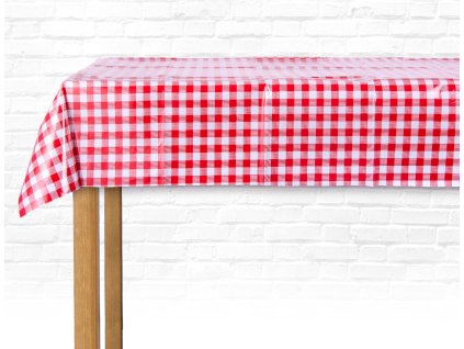 PVC ubrus COLOR 150x220 cm červená/bílá ESSEX