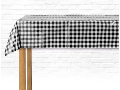 PVC ubrus COLOR 150x220 cm černá/bílá ESSEX