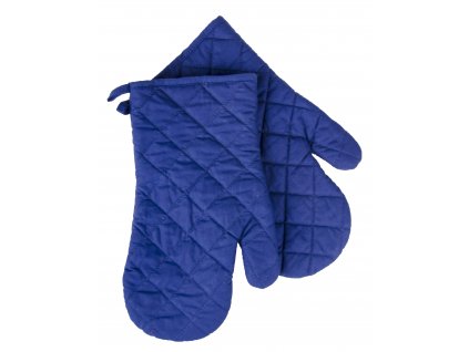 Kuchyňské bavlněné rukavice chňapky MONO modrá, 100% bavlna 19x30 cm Essex