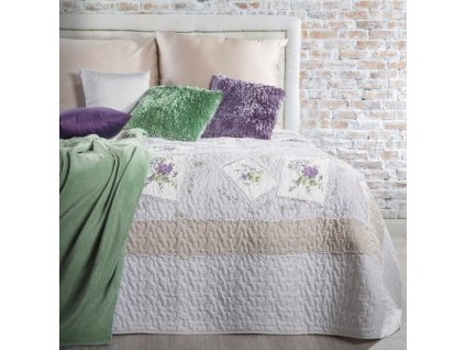 Přehoz na postel ROSE BLANCHE 220x240 cm lila patchwork Mybesthome