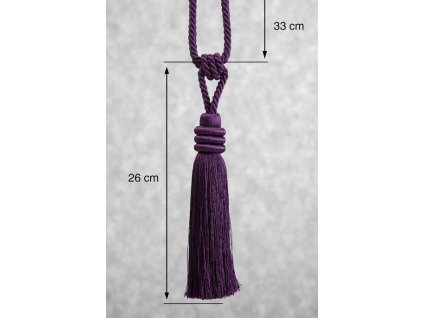 Dekorační ozdobný úvaz - šňůra na závěsy LUKA 26 cm Mybesthome