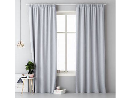 Dekorační závěs s řasící páskou COMO světle šedá 140x250 cm MyBestHome