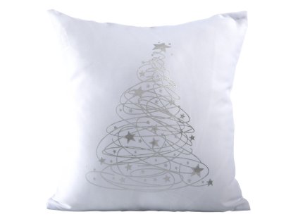 Polštář NOEL bílá/stříbrná 40x40cm Mybesthome