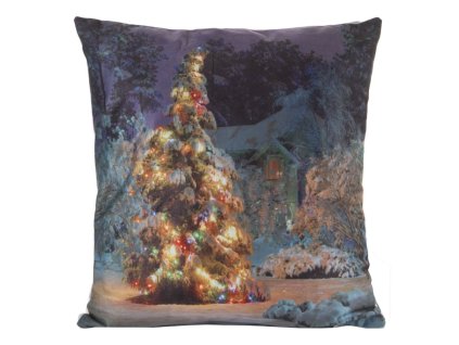 Polštář CHRISTMAS LIGHT 03 MyBestHome 40x40cm zimní motiv - svítící polštářek