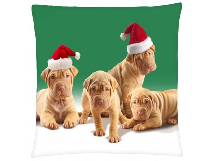Polštář s motivem vánočních psích kamarádů Mybesthome 40x40 cm