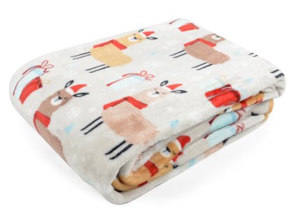 Deka z mikrovlákna X-MAS PETS motiv lamy 150x200 cm Essex