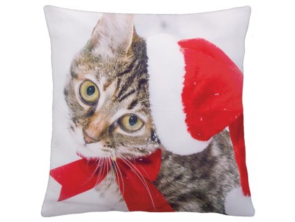 Polštář X-MAS PETS HYP 40x40cm, kočičí motiv mikrovlákno ESSEX