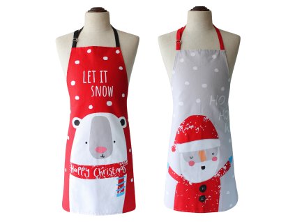 Kuchyňská bavlněná zástěra FUNNY CHRISTMAS LET IT SNOW, Essex, 100% bavlna