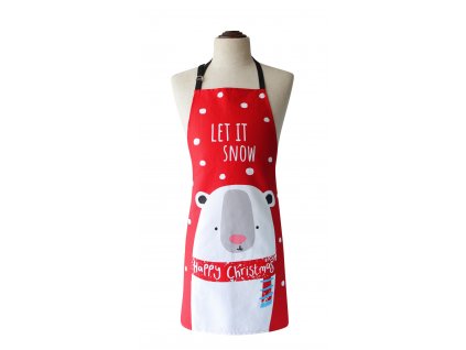 Kuchyňská bavlněná zástěra FUNNY CHRISTMAS LET IT SNOW, Essex, 100% bavlna