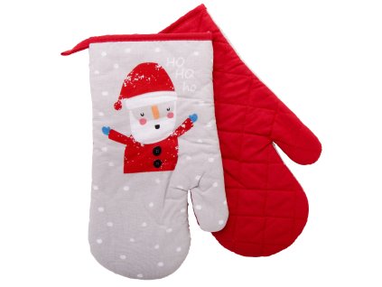 Kuchyňské rukavice chňapky FUNNY CHRISTMAS HO HO 18x30 cm Essex