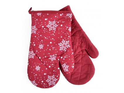 Kuchyňské rukavice chňapky CHRISTMAS DE LUXE červená 19x30 cm Essex